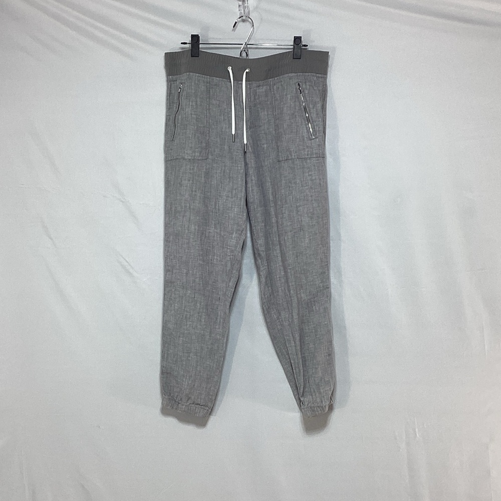 Athleta Size 12 Gray Women's Linen Jogger Pants